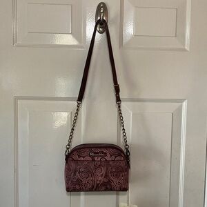 Anuschka Burgundy Crossbody Bag